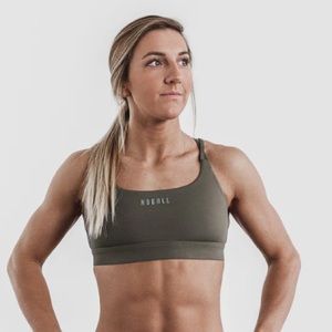 NOBULL Sports Bra in Army Green. Size Small.